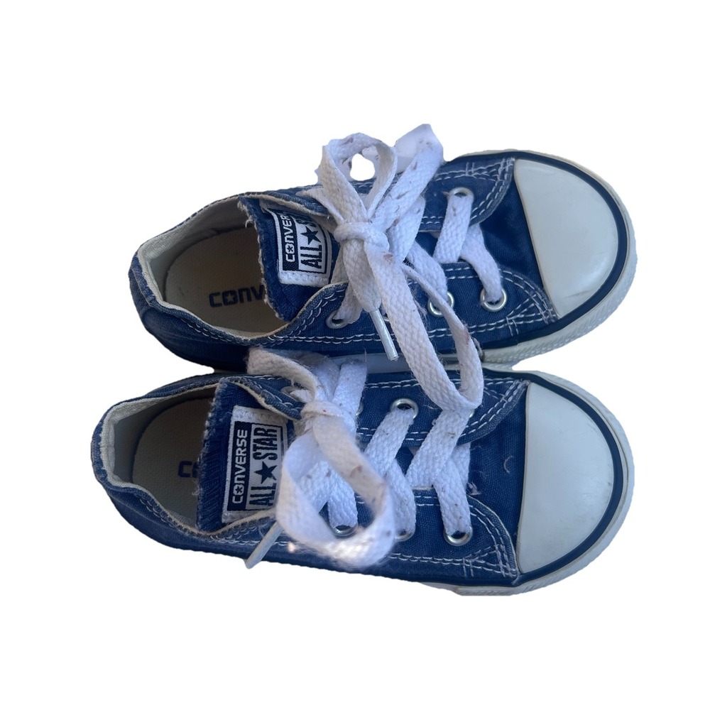 Converse All Star Chuck Taylor Baby's Navy Blue Ox Low Top Sneakers Size 7